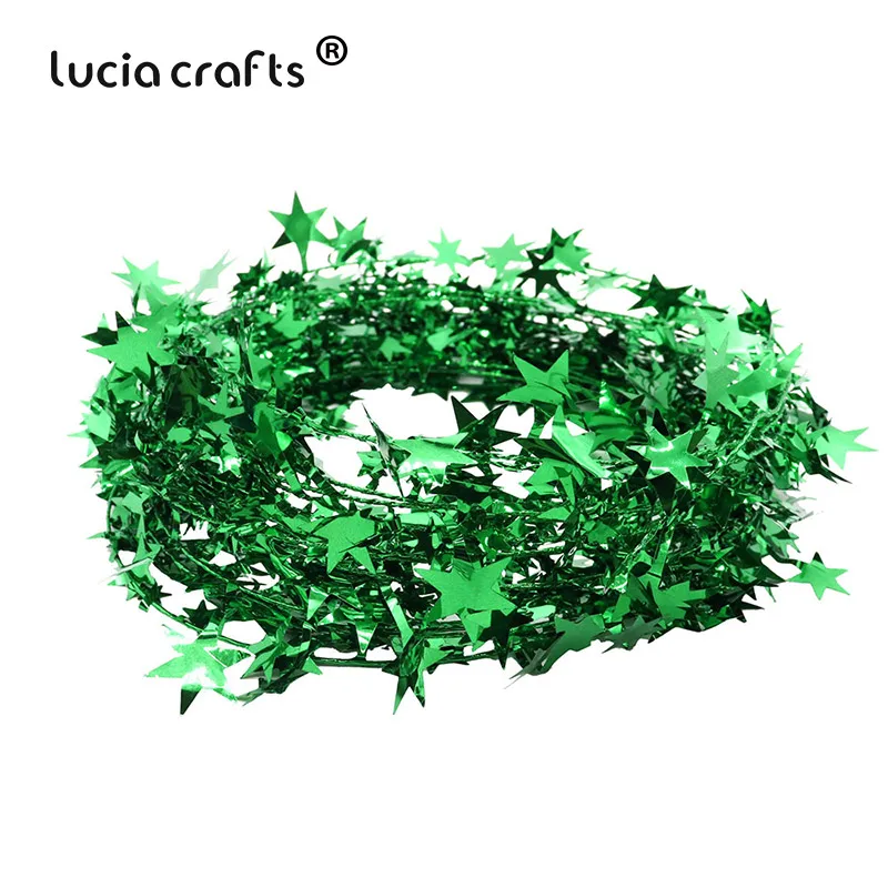 Lucia crafts 7,5 м/рулон подвесная Рождественская елка пентаграмма железная проволока гирлянда домашнее рождественское украшение H0358 - Цвет: C6 Green