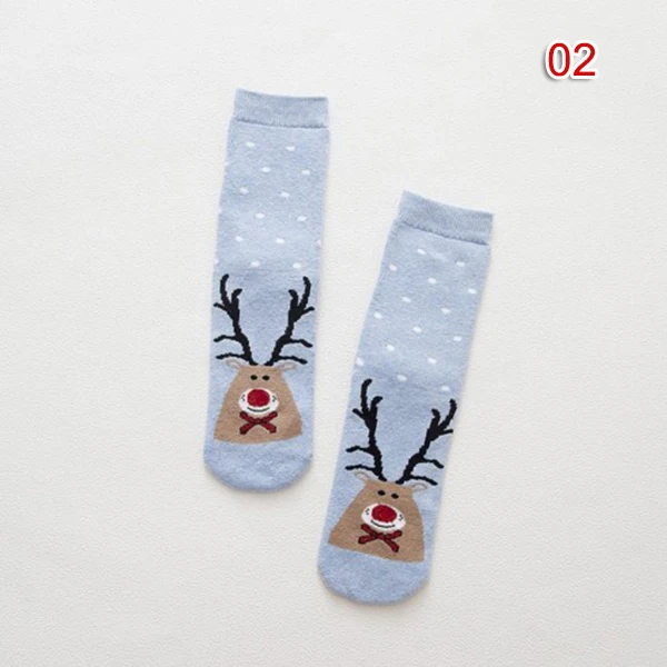Женские теплые хлопковые носки осенне-зимние Рождественские подарки носки до середины икры для взрослых XIN-доставка
