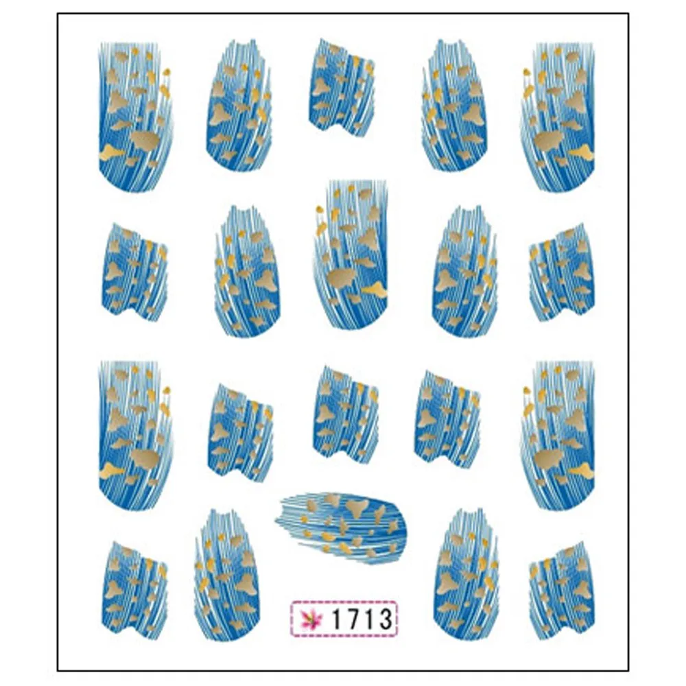 

2Pcs Leaf Nail Art Stickers Decoration Design Manicure Tips Decal Decoration Tool Nail Stickers Water Transfer Sticker Nail Art