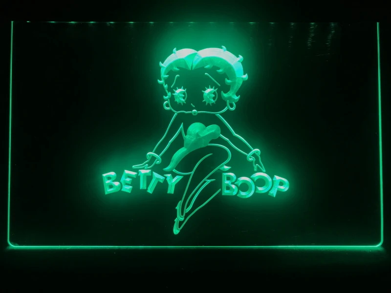 G197 Betty Boop неоновый светильник Знак Домашний декор магазин ремесла светодиодная