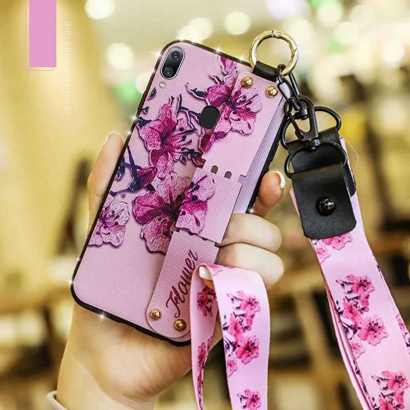 Чехол-браслет для samsung Galaxy M10 M20 A10 A30 A50 S7 край S8 S9 S10 плюс S10E палец кольцо бриллиант ремешок чехол Cove - Цвет: Фиолетовый