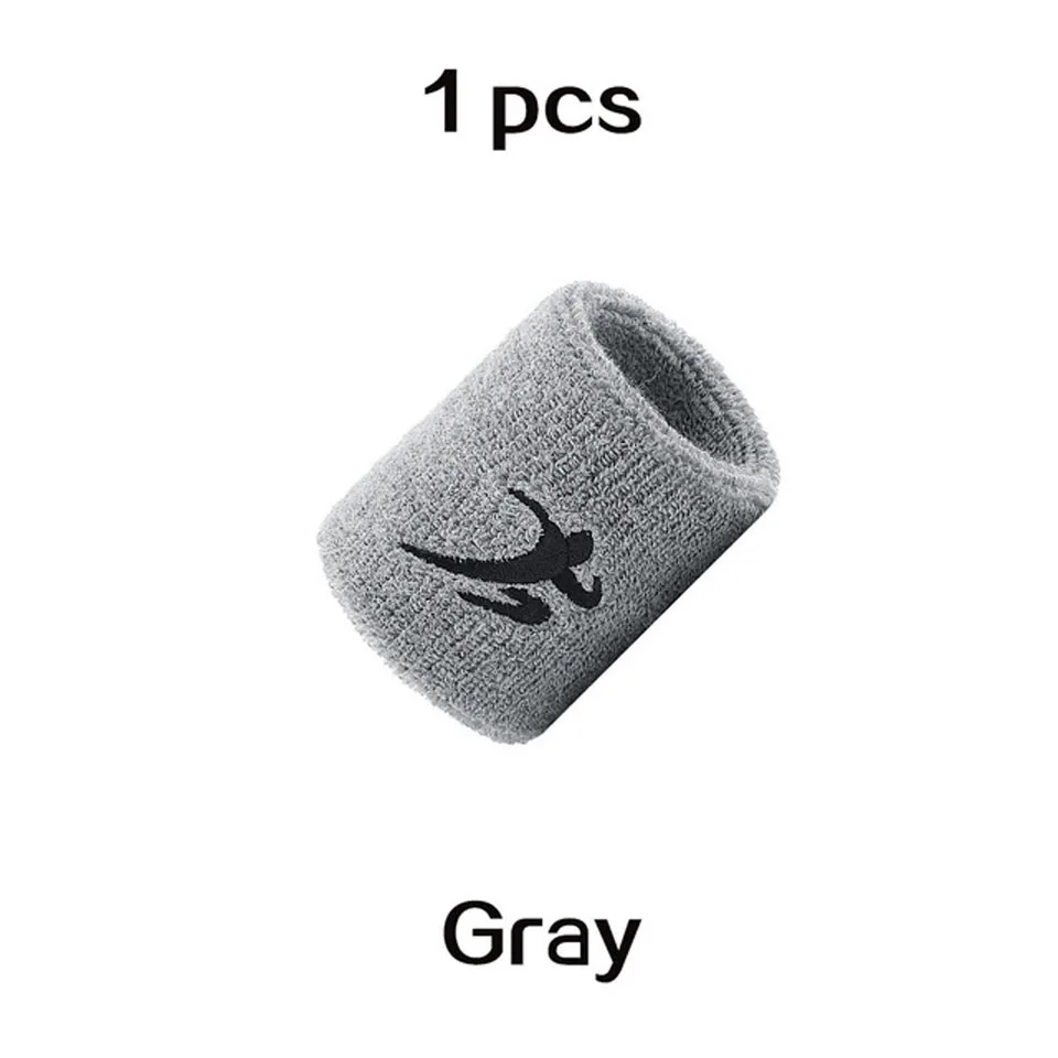 1Pcs Wrist Sweatband Tennis Sport Wristband Volleyball Gym Wrist Brace Support Sweat Band Towel Bracelet Protector 8.5cm*7.5cm - Цвет: Grey