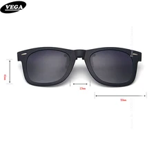 VEGA Polarized Clip On Sunglasses Over Prescription Glasses With Box Fit Over Glasses Sunglasses Flip Up Clips 5840