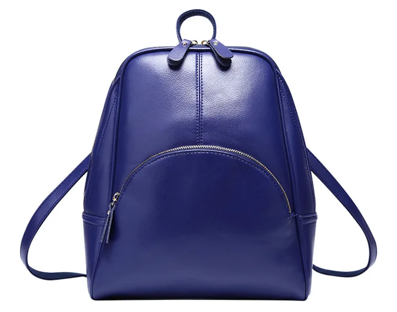 

Korean New Fashion Simple Solid Color Casual Women Backpack PU Leather School Backpacks for Teenage Girls