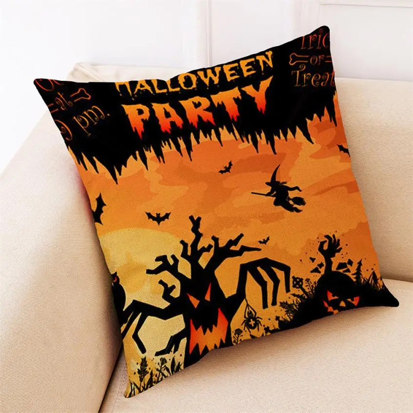 Happy Halloween Чехлы ужас шаблон Подушка Чехол Диван талии Бросок Чехлы домашнего декора Kissenbezug Aug16 - Цвет: G