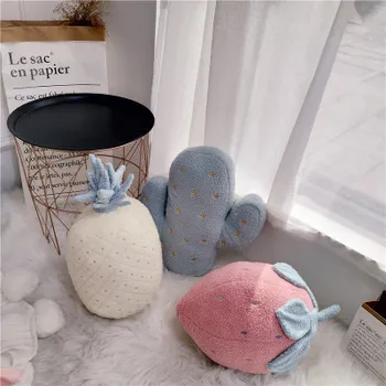 

Soft Warm Cushion Nordic style Lovely strawberry pineapple cactus decotative Sofa and bed decoration hold pillow cushion