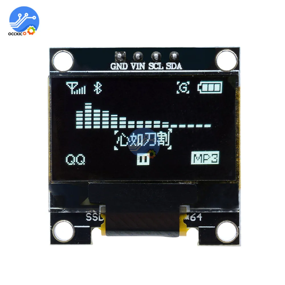 Модуль дисплея 0 96 дюйма IIC серия OLED Screem 128X64 I2C SSD1306 12864 плата с ЖК экраном GND VCC SCL SDA