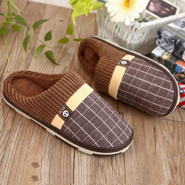 Men's Cozy Fuzzy Wool Fleece Classic Memory Foam Plush House Slippers Slip On Clog Indoor Outdoor Shoes (4)