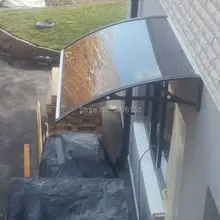 DS60100-P, пластиковый кронштейн diy оконный тент, с УФ покрытием поликарбоната доска оконный тент, просто установить оконный тент