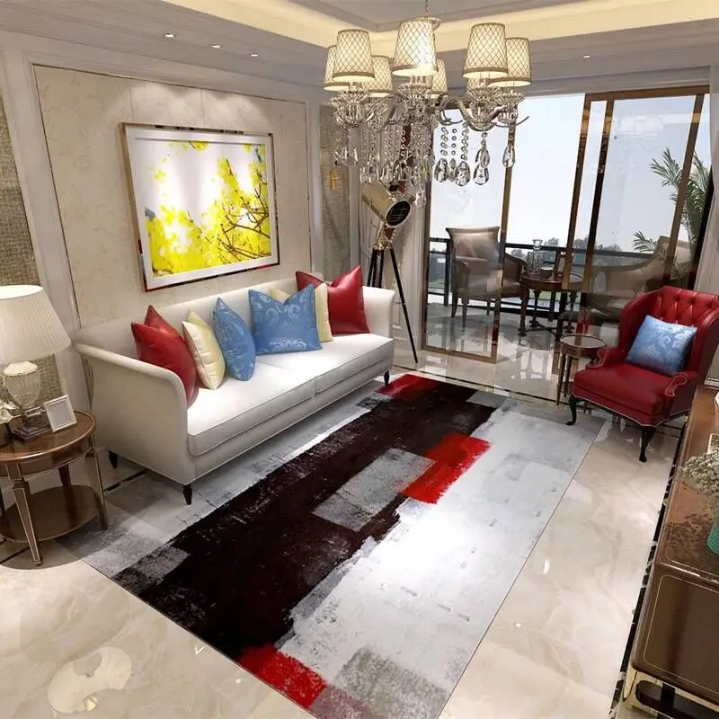

New Modern Soft Carpets For Living Room Bedroom Rugs Metal Style Area Rug Home Carpet Floor Door Mat Decoartive tapete parlor
