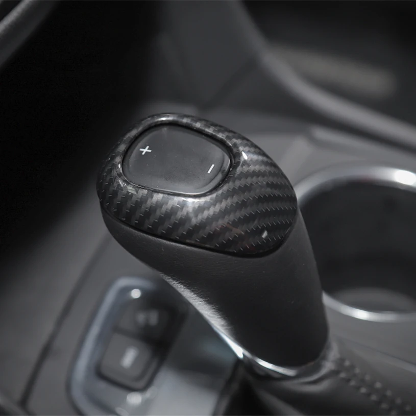 Calcomanías decorativas de fibra de carbono con palanca de engranaje y lentejuelas para Chevrolet Equinox 2017 + molduras de piezas interiores