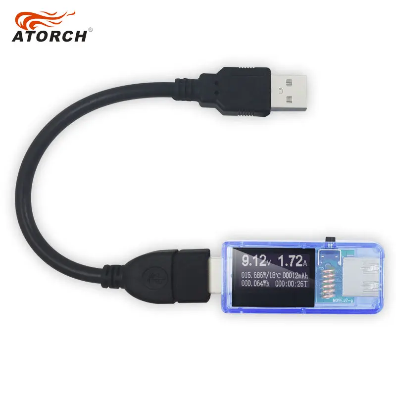 ATORCH USB Тестер DC Цифровой вольтметр amperimetro 12 в 1 Напряжение измеритель тока Амперметр детектор power bank индикатор зарядного устройства