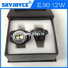 2016 novo 2 Peças (1 Conjunto) 2*6 W 12 W LED Marcador Angel Eyes 7000 K XENON Branco para E90 E91 FRETE GRÁTIS
