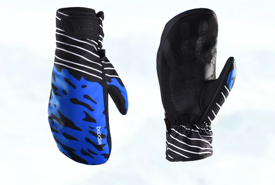 Мужские и женские теплые зимние лыжные перчатки, уличные спортивные перчатки, утолщенные перчатки для холодной погоды, ветрозащитные зимние перчатки для сноуборда