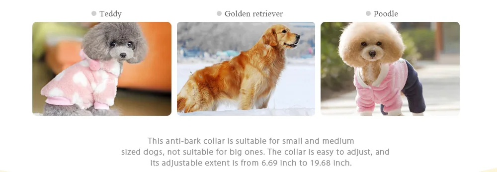 PaiPaitek PD 258 Anti-bark Dog Collar with 7 Levels Adjustable Sensitivity Control for Medium / Small Pets