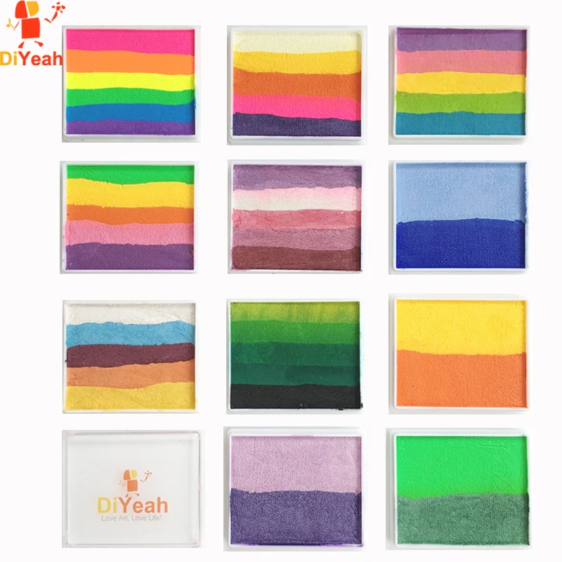 برو قوس قزح الجسم الطلاء هالوين الوجه اللوحة ماكياج الصباغ 50 جرام/القطعة متعدد الألوان سلسلة المؤقتة وشم على شكل رسوم للجسم انقسام الكعك برو قوس قزح الجسم الطلاء هالوين الوجه اللوحة ماكياج الصباغ 50 جرام/القطعة متعدد الألوان سلسلة المؤقتة وشم على شكل رسوم للجسم انقسام الكعك