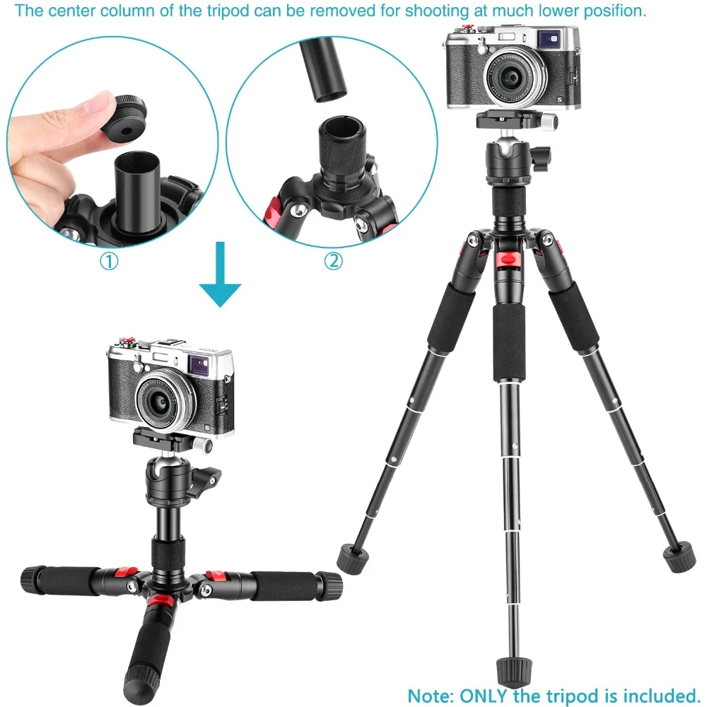Mini Tripod for Camera with 360° Ball Head Aluminum Alloy 20"/ 50cm 1/4" Arca Ty
