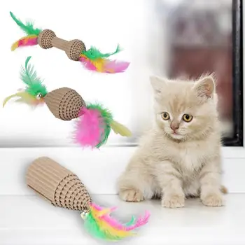

2pcs Corrugated Paper Cat Scratch Board Cats Grab Bite Chew Toys with Bell