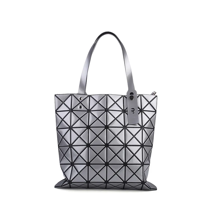 

Brand Design Wome's Handbag Female Folded Ladies Geometric Plaid Bag New Fashion Casual Tote Women Handbag Mochila Shoulder Bag