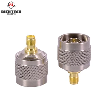 

50pcs RF coaxial coax N to SMA connector N male plug to SMA female Jack adapter gold plated