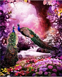 

DIY Diamond Embroidery The Peacock 'love Cross Stitch Rhinestone Pasted Painting Home Decor Free shipping