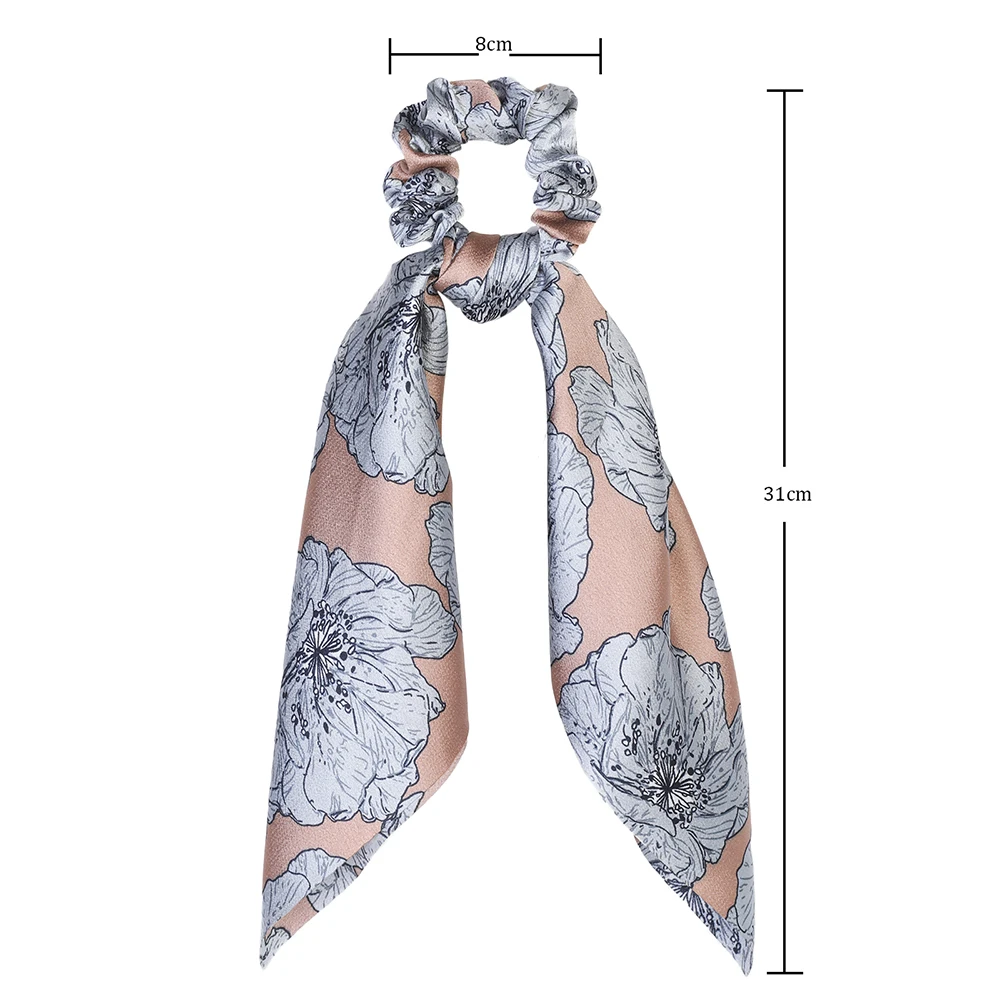 Haimeikang весенний шарф «конский хвост», эластичная лента для волос для женщин, галстуки-бабочки для волос, резинки для волос, ленты для волос с цветочным принтом