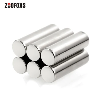 

ZOOFOXS 2/5/10pcs 6 x 20mm N35 Round Cylinder Small Neodymium Magnet Rare Earth Powerful Magnets 6*20mm for Craft DIY