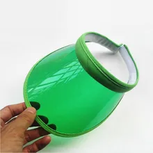 Летние пластиковые ПВХ шляпы конфеты Пляж Topless Кепка с козырьком от солнца защита от ветра, УФ излучения Солнцезащитная шляпа для езды на велосипеде