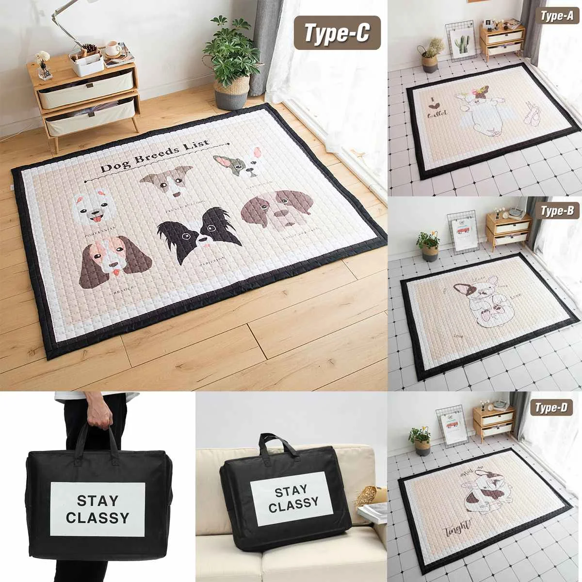145x195x15 мм большой ковер собака мультфильм игровой коврик нескользящий хлопковый пол ковер гостиная коврики сильное водопоглощение дышащий