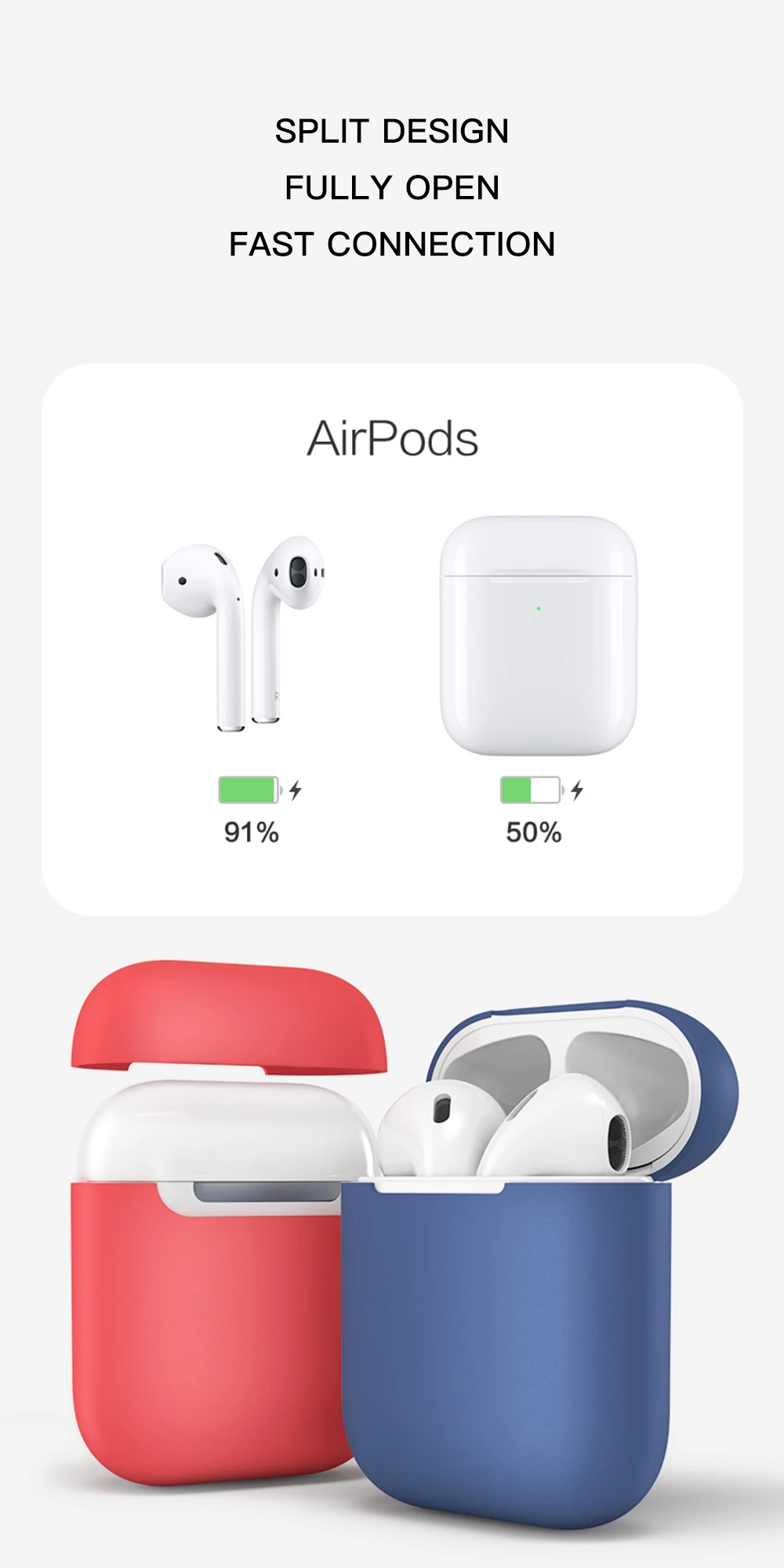 Оригинальные жидкие силиконовые чехлы для наушников для Apple AirPods 1 2 аксессуары Чехлы беспроводные Bluetooth Air Pods защита Earpods