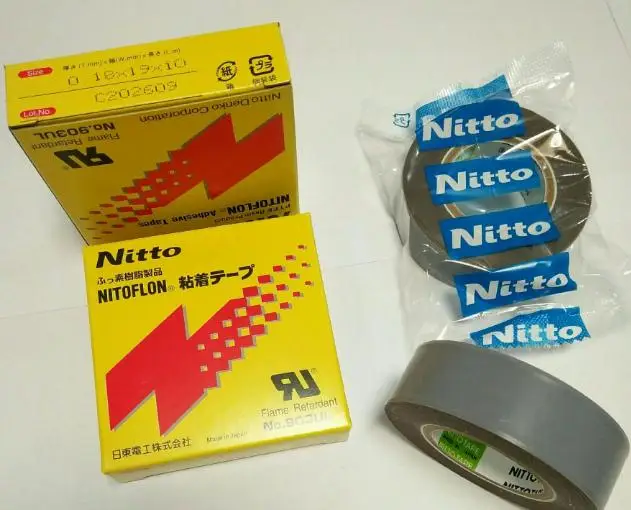 

5Pcs/Lot Japan Nitoflon Adhesive Tap 903UL PTFE T0.18mm*W19mm*L10m Nitto Denko Tape Resistance Heat Sealed Seam Tape