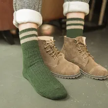 Высококачественные женские осенне-зимние теплые полосатые носки из кроличьей шерсти в стиле ретро Спортивные кемпинг, катание на лыжах туристические инструменты