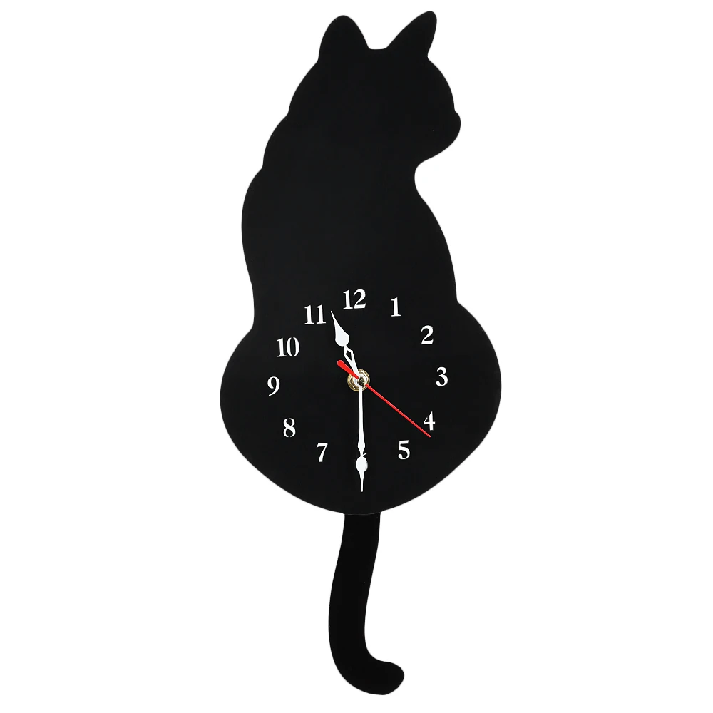 

Japanese Adorable Black Cat Pendulum Clock Funny Cat Fnny Cat Swinging Tail Wall Clock Kit Cat Wall Decor Kitten Lovers Gift
