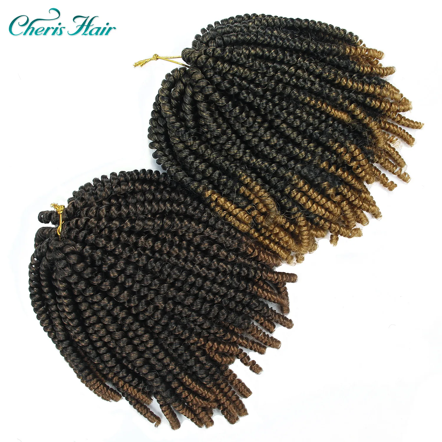

Cheris Crochet Braids Beauty Fluffy Spring Twist Hair Extensions Synthetic Black Brown Burgundy Ombre Color Bulk Hair