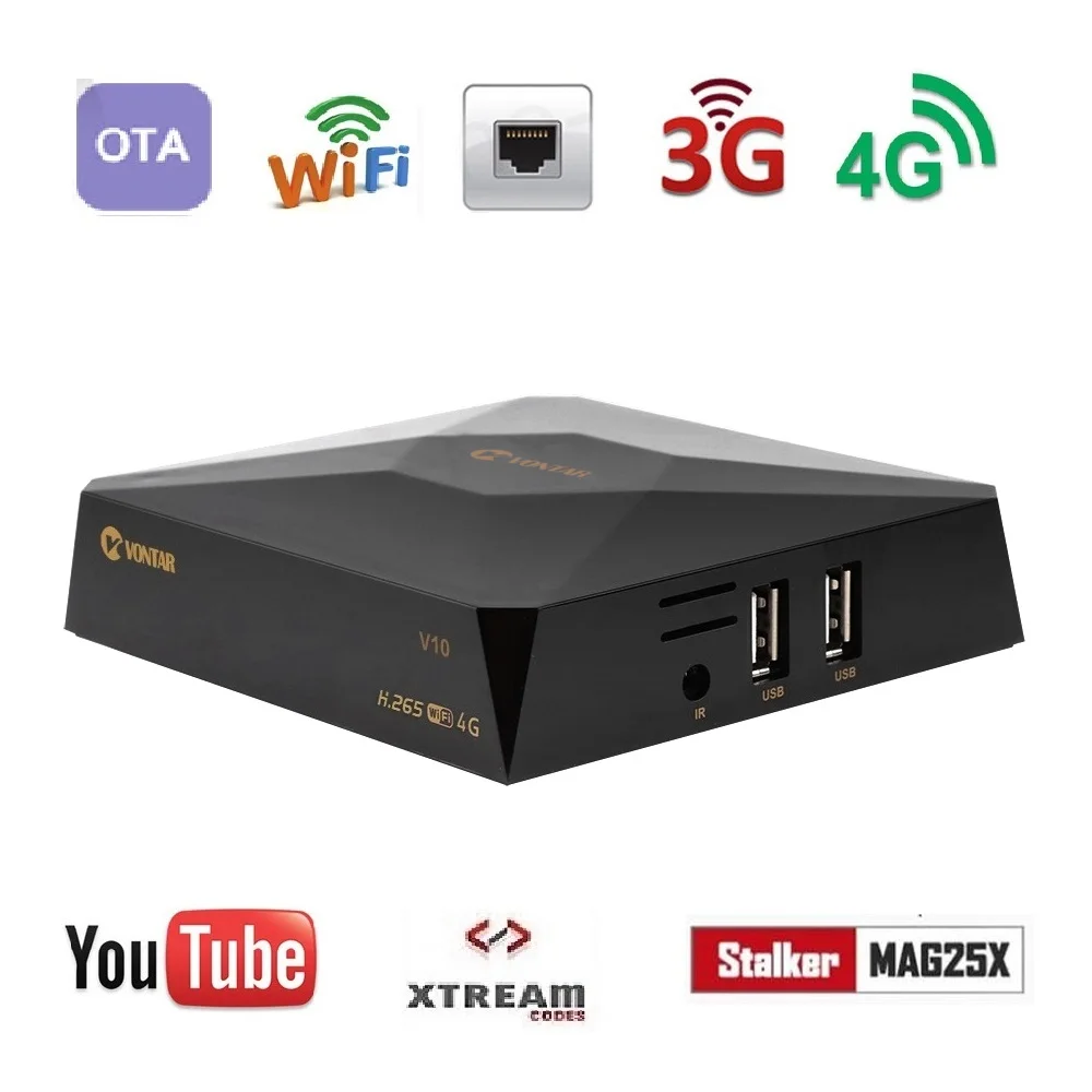 Ceny VONTAR V10 tv, pudełko H.265 DVB S2 8PSK cyfrowy odbiornik satelitarny wsparcie cline Stalker Xtream hiszpania portugalia TP list dekoder