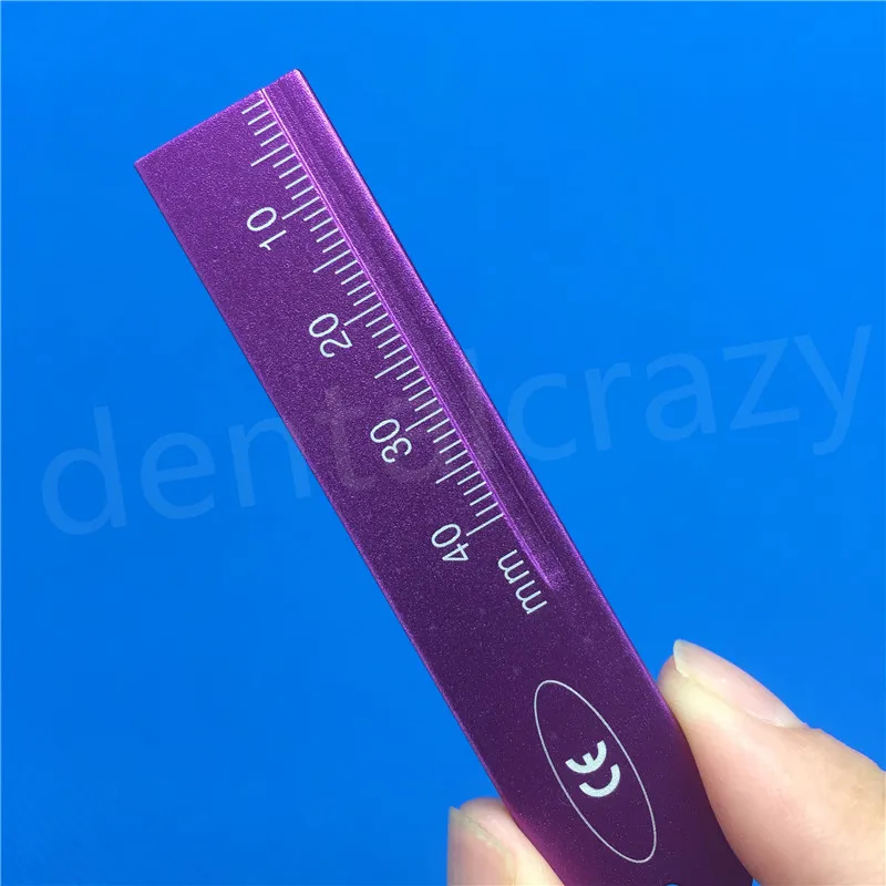 Фиолетовые стоматологические внутренние линейки шкала измерения