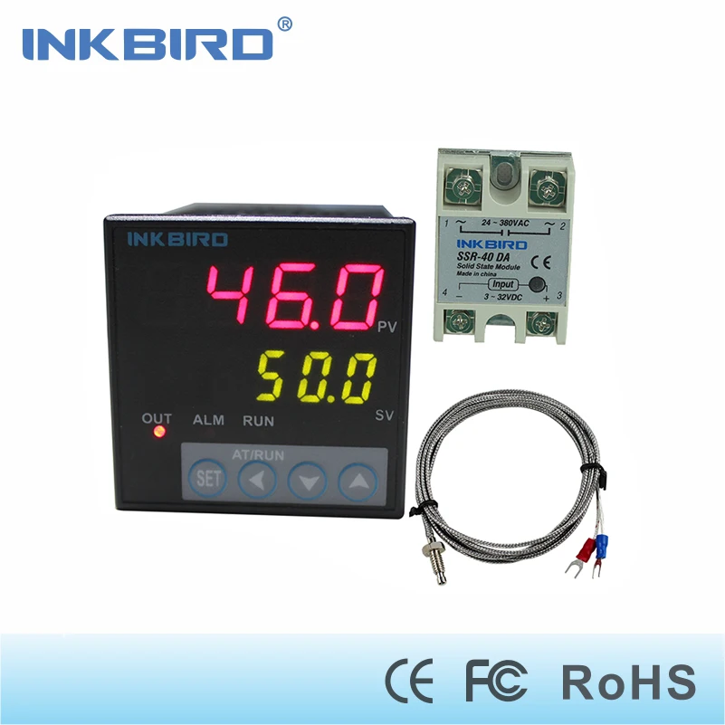 AC//DC12-24V Dual PID Digital INKBIRD Temperature Controller ITC-100VL K Sensor