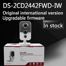 in stock free shipping with DHL English Version DS-2CD2442FWD-IW 4MP IR Cube Network Camera