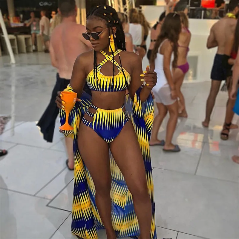 

SAKKUS 2019 Printed Bathing Suit Sexy Bikini Set for Women Tropical Vintage Swimsuit Female Swimwear Beach Wear Bathing Suit