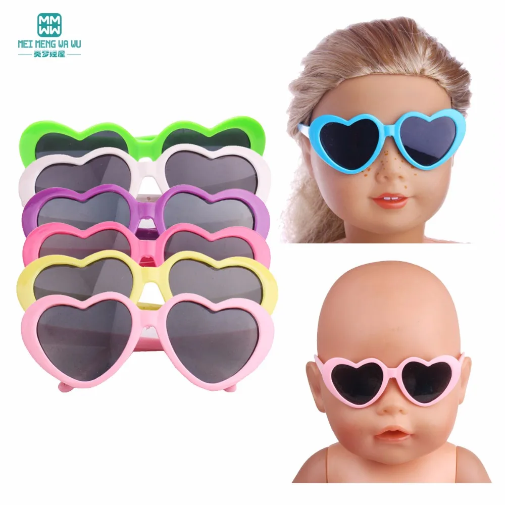 1pcs font b mini b font glasses for 43cm Baby Born Zapf and 18 Inch American