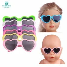 1pcs mini glasses for 43cm new born doll accessories and american doll baby plastic heart flower