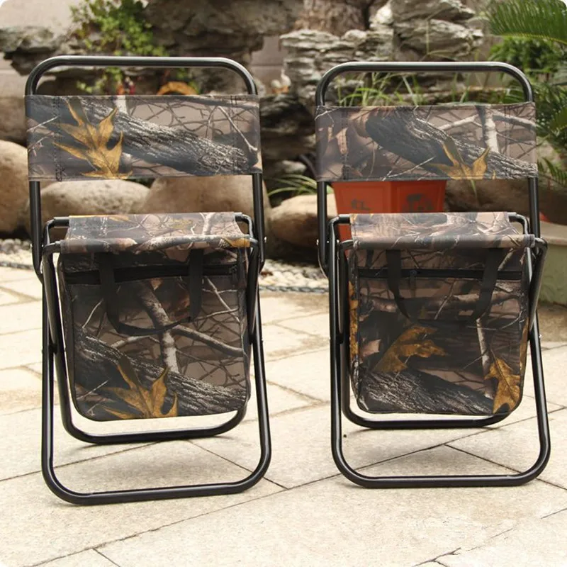 Mavllos Ultralight Foldable Multifunctional Fishing Chair Camouflage Camping Chair Aluminium Portable Folding Chair Outdoor