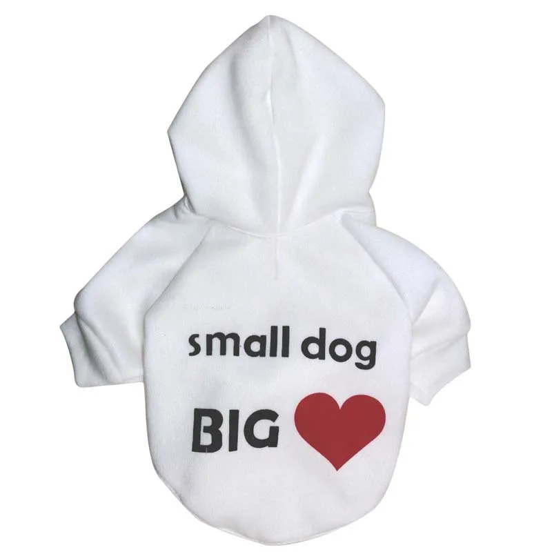 Модная одежда для собак, зимнее теплое пальто для собак, толстовки для щенков, одежда для собак, куртка для чихуахуа, мопса, одежда для кошек, XS-L - Цвет: White Small Big DOG