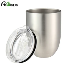 Бокалы для вина из нержавеющей стали 10 унций с двойными стенками, вакуумные герметичные небьющиеся бокалы для вина с герметичной крышкой, чашка для пикника