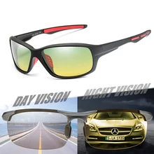 Поляризационные солнцезащитные очки для мужчин и женщин с функцией ночного видения, фирменный дизайн, защитные очки для вождения, UV400, анти-шок, солнцезащитные очки для ночного вождения