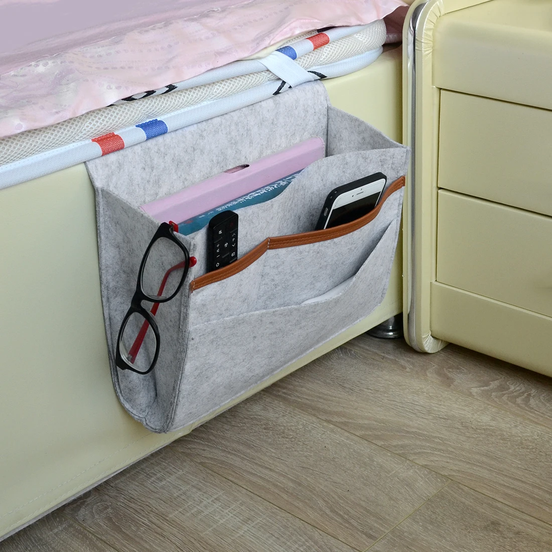 Детская сумка кровать прикроватные Caddy карманы контейнер для хранения мумия мешок подвесной держатель с Mulit-карманы постельные принадлежности стол хранения для кровати