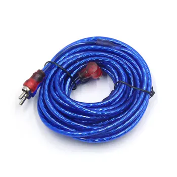 

uxcell 4.5-5m 2 RCA Male to Male Car Stereo Audio System Extension Cable Wire Line Blue