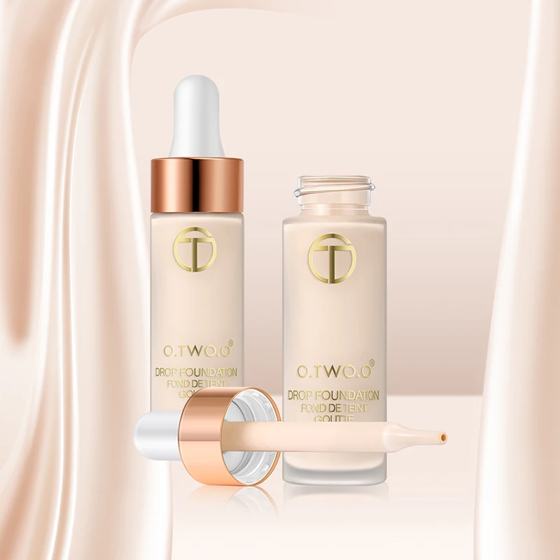 

O.TWO.O 15ml Long lasting Matte Drop Foundation Face Brighten Concealer Liquid Primer BB Cream Makeup Foundation Velvet Texture