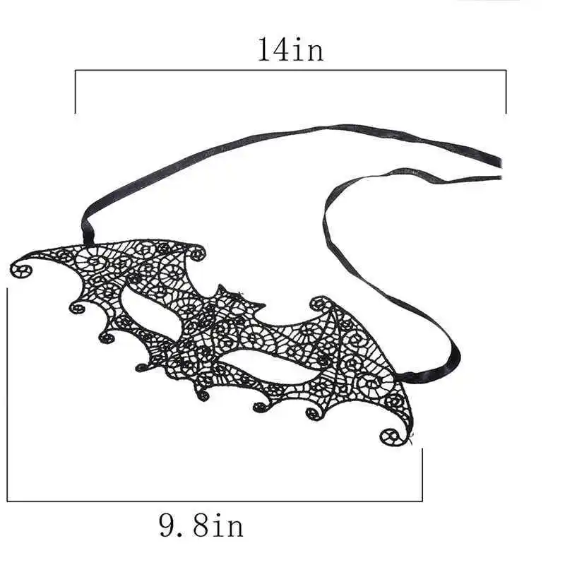 M MISM Горячая Новинка Хэллоуин черные повязки для женщин кружева сексуальная эластичная резинка для волос маска для глаз девушки аксессуары для волос Haar аксессуары