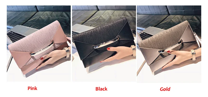 Yonder envelope clutch bag women leather birthday party evening clutch bags for women ladies shoulder clutch bag purse female